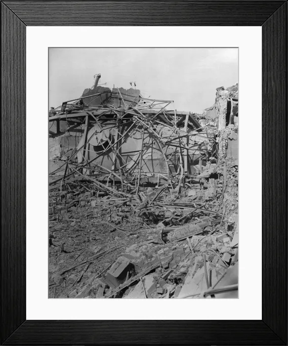 Framed Print : A pile of rubble is that all that remains of Lozells Picture Theatre that stood Framed Print : A pile of rubble is that all that remains of Lozells Picture Theatre that stood