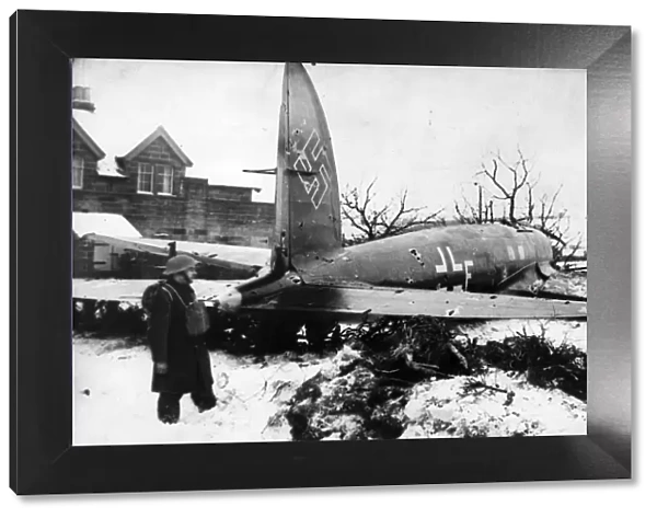 A Heinkel He 111 which crashed near Whitby. 3rd February 1940