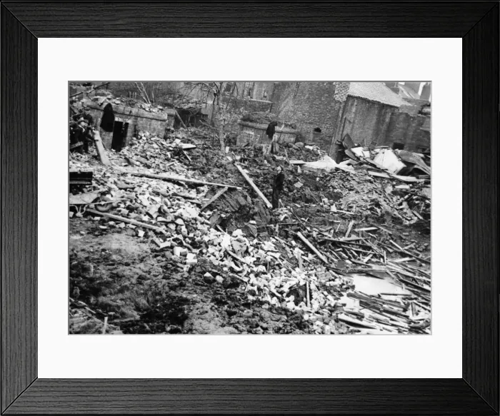 Framed Print : Many months of bombing have proved the worth of surface shelters Framed Print : Many months of bombing have proved the worth of surface shelters