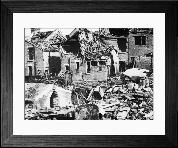 Framed Print : Many months of bombing have proved the worth of surface shelters Framed Print : Many months of bombing have proved the worth of surface shelters