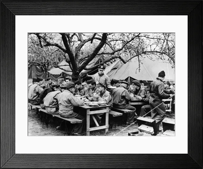 Framed Print : Ninth Air Force station in England. Mustang pilots, just back from bombing Le Bourget air Framed Print : Ninth Air Force station in England. Mustang pilots, just back from bombing Le Bourget air