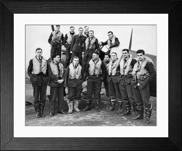 Framed Print : The leader of one of the first RAF Fighter squadrons to destroy 100 enemy aircraft while Framed Print : The leader of one of the first RAF Fighter squadrons to destroy 100 enemy aircraft while