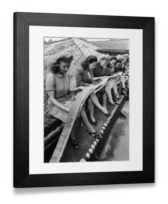 Framed Print : Odeon cinema usherettes at Leicester Square, London, have their own fire fighting squad Framed Print : Odeon cinema usherettes at Leicester Square, London, have their own fire fighting squad