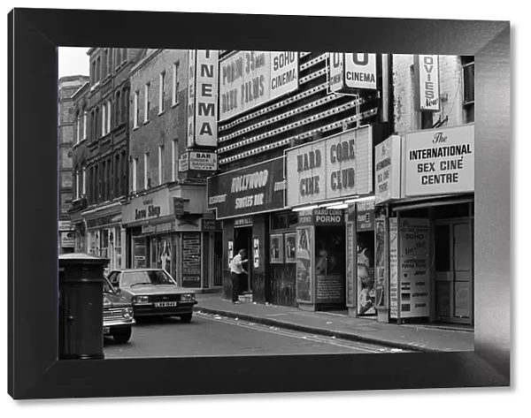 General views of Soho, London. 16th August 1980