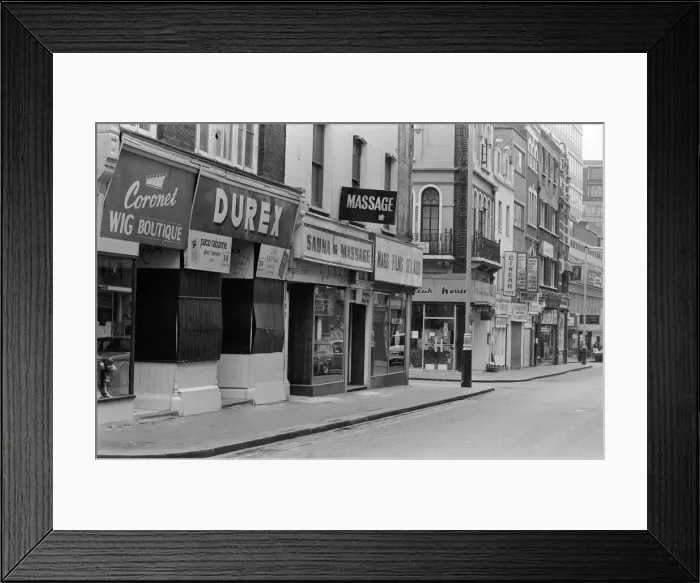 Framed Print : General views of Soho, London. 16th August 1980
