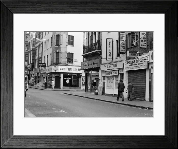 Framed Print : General views of Soho, London. 16th August 1980 Framed Print : General views of Soho, London. 16th August 1980