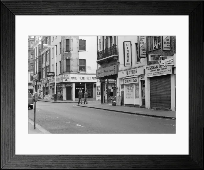 Framed Print : General views of Soho, London. 16th August 1980 Framed Print : General views of Soho, London. 16th August 1980