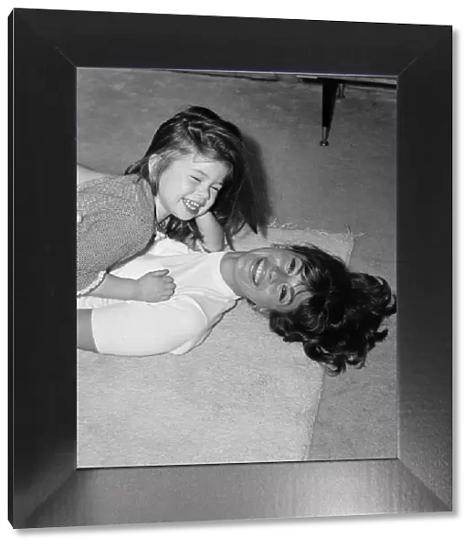 Film actress Nanette Newman with her 3 year old daughter Sarah