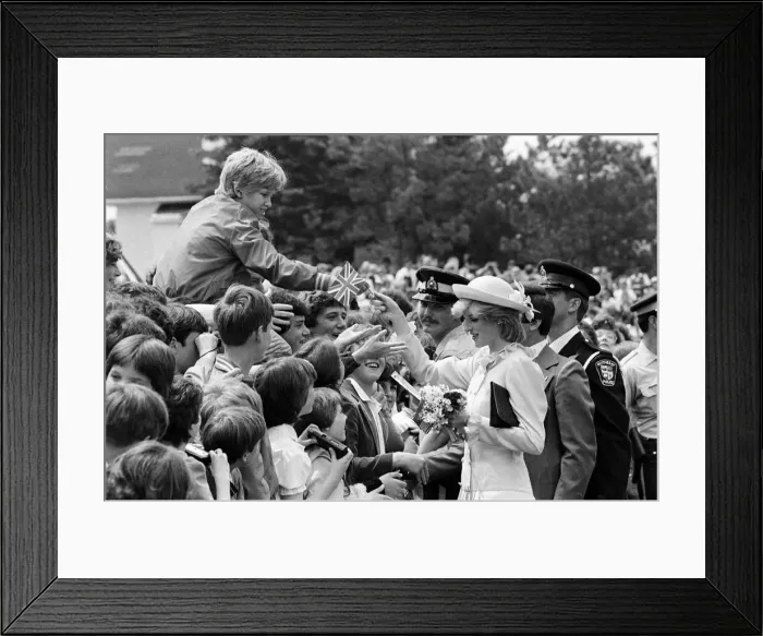 Framed Print : Diana, Princess of Wales visits Saint John and Rothesay, Canada. June 1983 Framed Print : Diana, Princess of Wales visits Saint John and Rothesay, Canada. June 1983