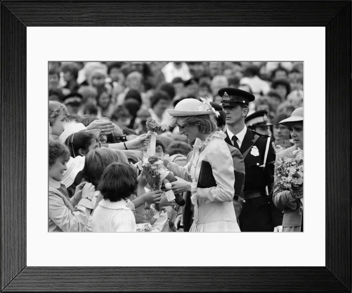 Framed Print : Diana, Princess of Wales visits Saint John and Rothesay, Canada. June 1983 Framed Print : Diana, Princess of Wales visits Saint John and Rothesay, Canada. June 1983