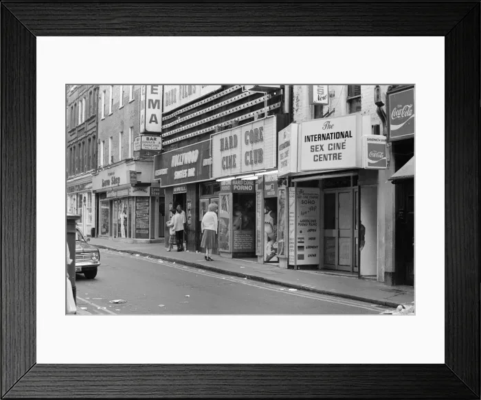 Framed Print : General views of Soho, London. 16th August 1980