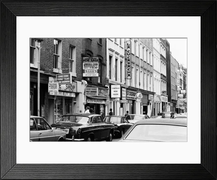 Framed Print : General views of Soho, London. 16th August 1980 Framed Print : General views of Soho, London. 16th August 1980