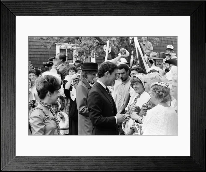 Framed Print : Prince Charles, Prince of Wales and Diana, Princess of Wales visit Saint John Framed Print : Prince Charles, Prince of Wales and Diana, Princess of Wales visit Saint John