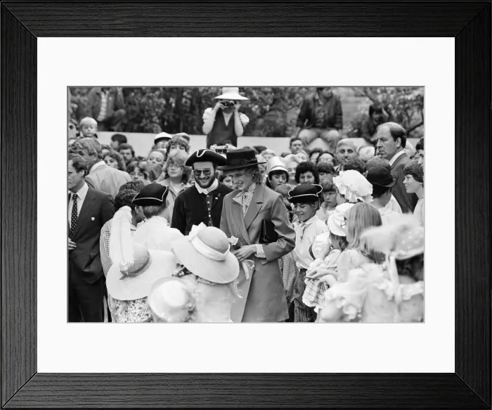 Framed Print : Diana, Princess of Wales visits Saint John and Rothesay, Canada. June 1983 Framed Print : Diana, Princess of Wales visits Saint John and Rothesay, Canada. June 1983