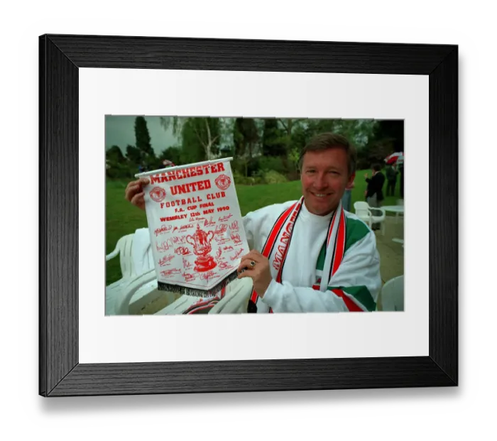 Framed Print : Sir Alex Ferguson FA Cup - May 1990 Framed Print : Sir Alex Ferguson FA Cup - May 1990