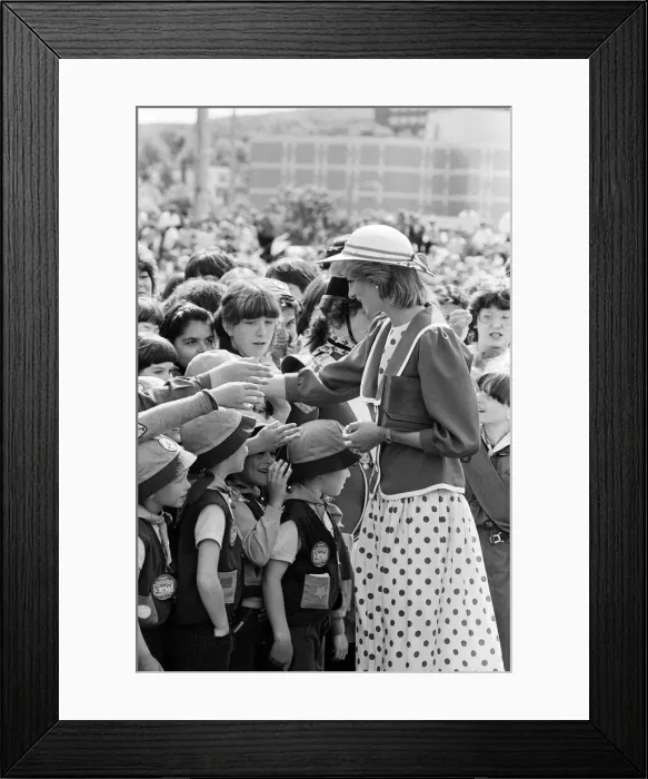Framed Print : Diana, Princess of Wales at the Festival of Youth in St Johns, Newfoundland. June 1983 Framed Print : Diana, Princess of Wales at the Festival of Youth in St Johns, Newfoundland. June 1983