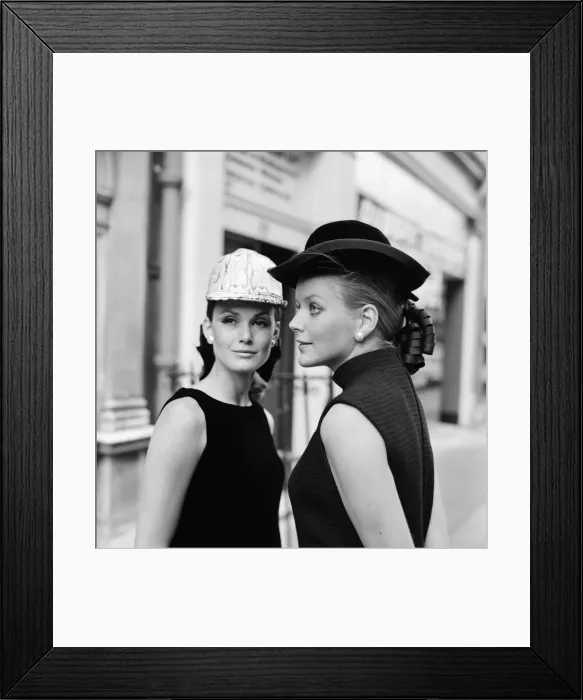 Framed Print : Christian Dior hat collection, Chapeaux, Autumn / Winter collection 1967 Framed Print : Christian Dior hat collection, Chapeaux, Autumn / Winter collection 1967