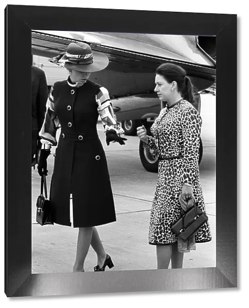 Princess Margaret arrives at Heathrow Airport from Exeter