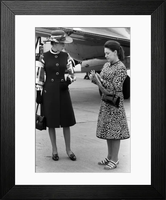 Framed Print : Princess Margaret arrives at Heathrow Airport from Exeter Framed Print : Princess Margaret arrives at Heathrow Airport from Exeter