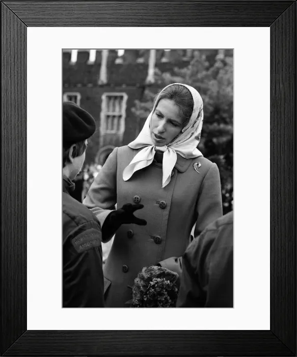 Framed Print : Princess Anne visits the Horse Rangers of the Commonwealth at Hampton Court Palace Framed Print : Princess Anne visits the Horse Rangers of the Commonwealth at Hampton Court Palace