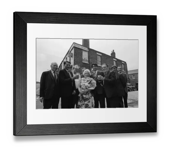 Framed Print : Landlady retires, Royal George, Thornaby. 1972 Framed Print : Landlady retires, Royal George, Thornaby. 1972