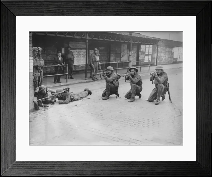 Framed Print : Home Guard Round Up Enemy'in Birmingham All-Night Test Framed Print : Home Guard Round Up Enemy'in Birmingham All-Night Test