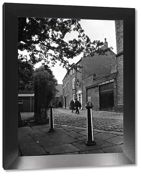 Vicarage Place, Prescot, Merseyside, next to the church. 19th June 1991