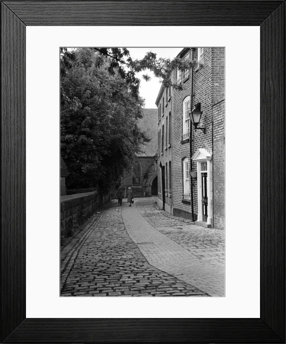 Framed Print : Vicarage Place, Prescot, Merseyside, next to the church. 19th June 1991 Framed Print : Vicarage Place, Prescot, Merseyside, next to the church. 19th June 1991