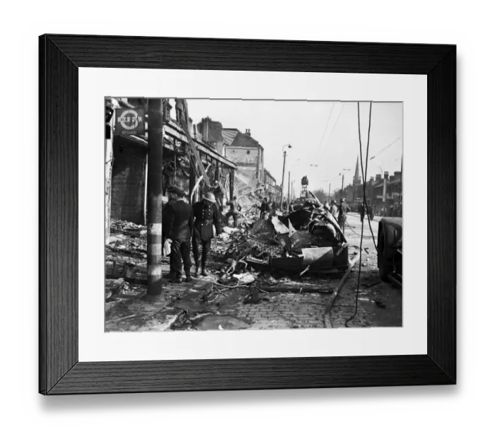 Framed Print : The Blitz was a German bombing campaign against the United Kingdom during the Second