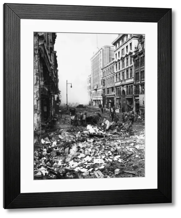 Framed Print : The Blitz was a German bombing campaign against the United Kingdom during the Second Framed Print : The Blitz was a German bombing campaign against the United Kingdom during the Second