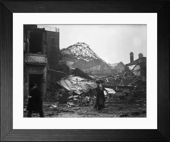 Framed Print : The Blitz was a German bombing campaign against the United Kingdom during the Second Framed Print : The Blitz was a German bombing campaign against the United Kingdom during the Second