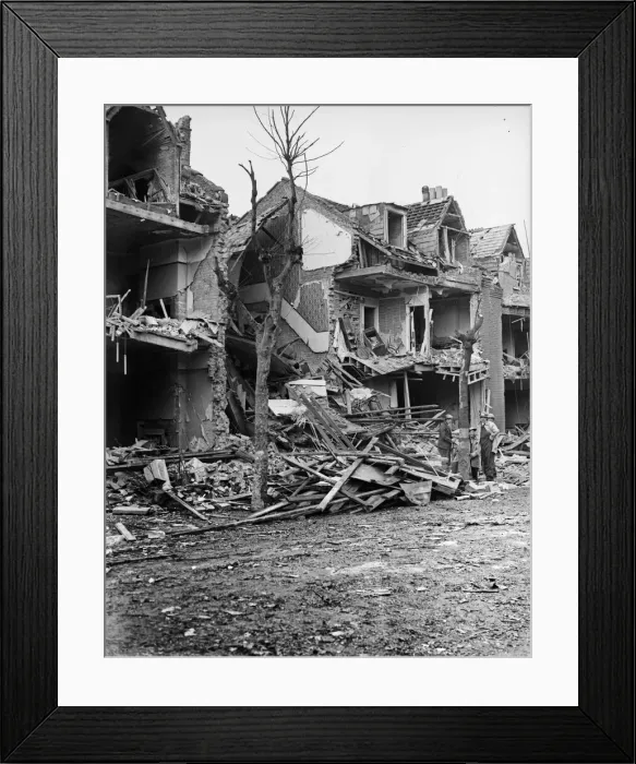 Framed Print : The Blitz was a German bombing campaign against the United Kingdom during the Second Framed Print : The Blitz was a German bombing campaign against the United Kingdom during the Second