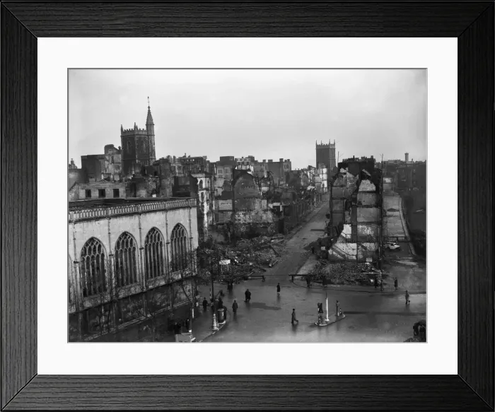 Framed Print : The Blitz was a German bombing campaign against the United Kingdom during the Second Framed Print : The Blitz was a German bombing campaign against the United Kingdom during the Second