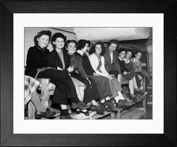 Framed Print : Female Argentine recruits who are joining the the Womens Auxiliary Air Force (WaF) Framed Print : Female Argentine recruits who are joining the the Womens Auxiliary Air Force (WaF)