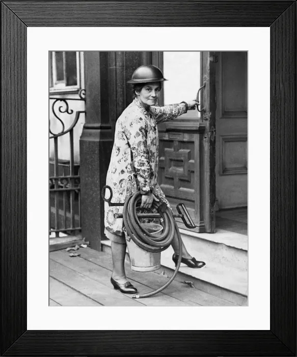 Framed Print : Mrs Northwood, a cleaner and volunteer fire watcher at St Framed Print : Mrs Northwood, a cleaner and volunteer fire watcher at St