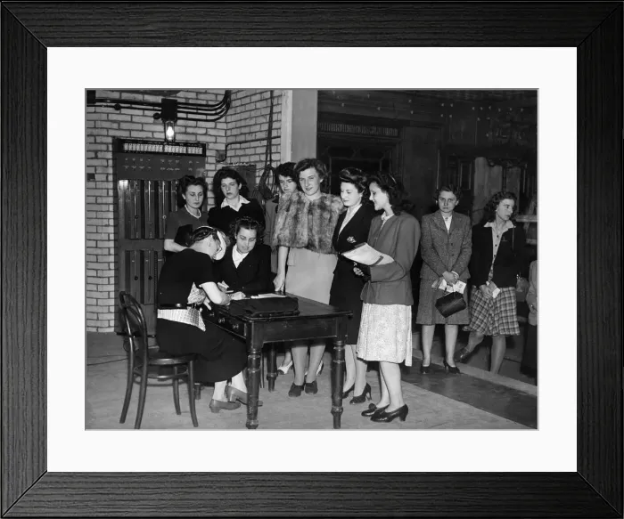 Framed Print : Girls who will acts as hostesses at the new Allied Forces Stage Door Canteen