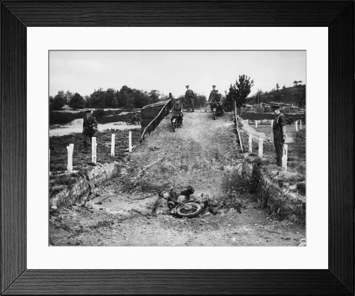 Framed Print : Army dispatch rider training during the Second World War. Circa 1941 Framed Print : Army dispatch rider training during the Second World War. Circa 1941