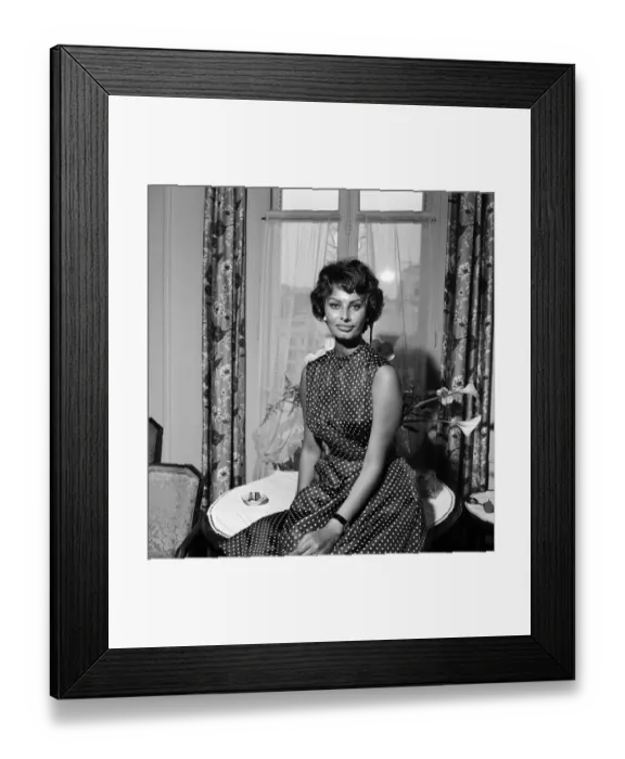Framed Print : Sophia Loren at the Cannes Film Festival. May 1958