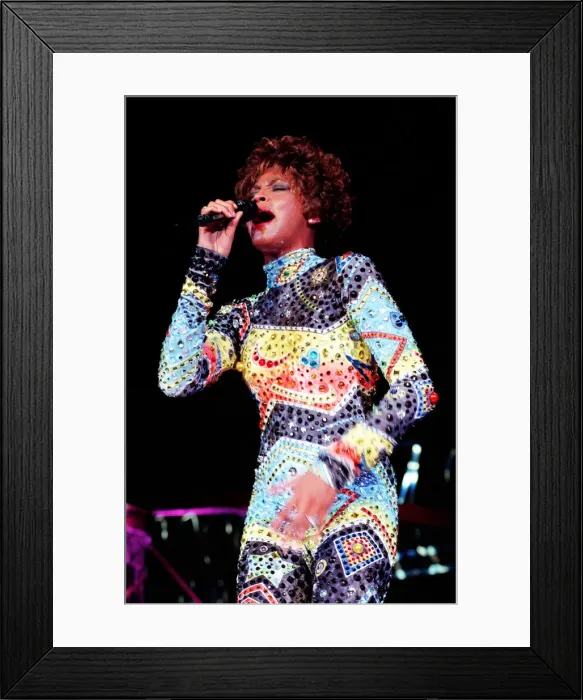 Framed Print : Whitney Houston in concert. October 1991 Framed Print : Whitney Houston in concert. October 1991