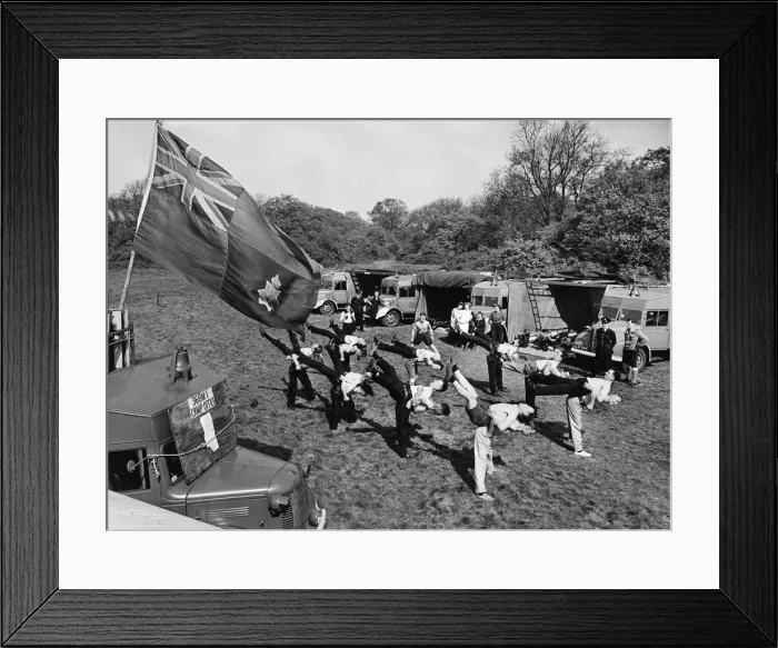 Framed Print : Members of the East and North East London (36 Area) of the National Fire Service Framed Print : Members of the East and North East London (36 Area) of the National Fire Service