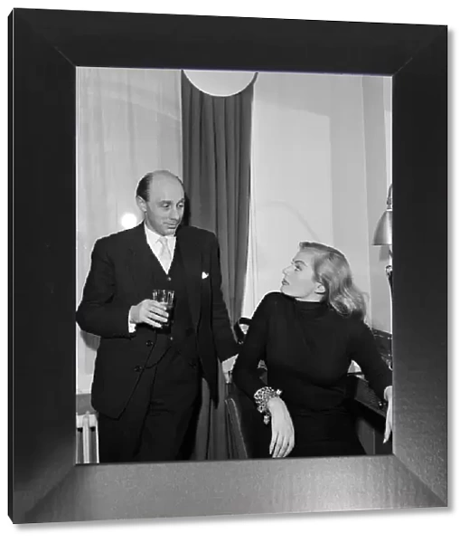 Swedish actress, Anita Ekberg, pictured during a Daily Mirror photo shoot in her hotel