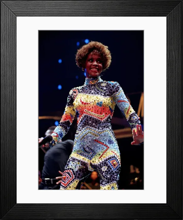 Framed Print : Whitney Houston in concert. October 1991