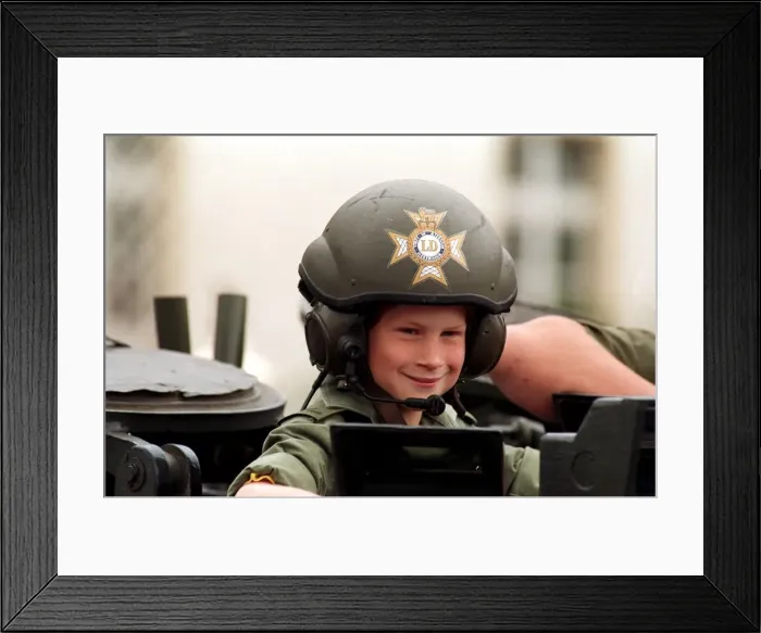 Framed Print : PRINCE HARRY IN UNIFORM IN A TANK VISITING THE LIGHT DRAGOON BARRACKS IN GERMANY Framed Print : PRINCE HARRY IN UNIFORM IN A TANK VISITING THE LIGHT DRAGOON BARRACKS IN GERMANY