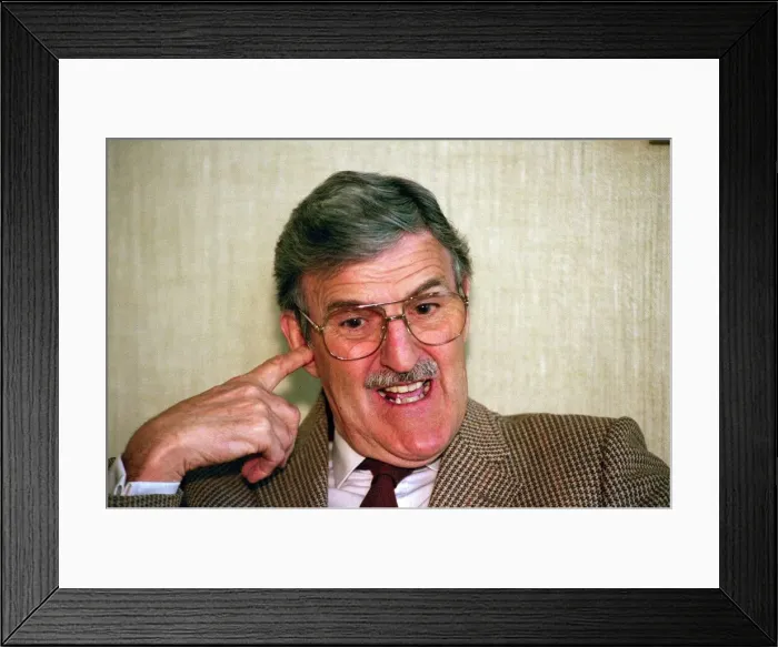 Framed Print : JIMMY HILL PICTURED IN FEBRUARY 1994 Framed Print : JIMMY HILL PICTURED IN FEBRUARY 1994