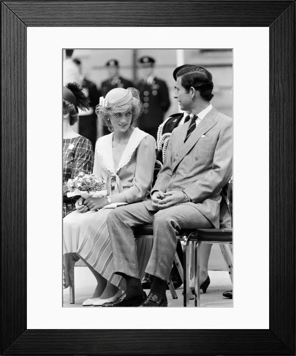 Framed Print : Prince Charles, Prince of Wales and Diana, Princess of Wales visit Prince Edward Island