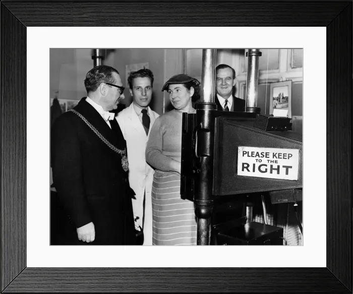 Framed Print : Mass X-ray campaign for tuberculosis, Liverpool. Pictured Framed Print : Mass X-ray campaign for tuberculosis, Liverpool. Pictured