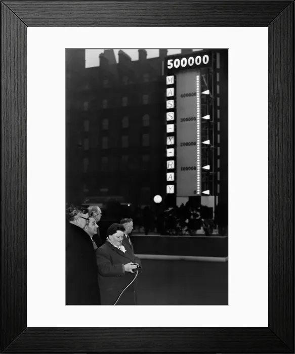 Framed Print : Mass X-ray campaign for tuberculosis, Liverpool. Pictured, Mrs E M Braddock, PM Framed Print : Mass X-ray campaign for tuberculosis, Liverpool. Pictured, Mrs E M Braddock, PM
