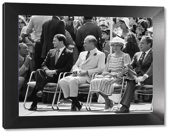 Diana, Princess of Wales in Ottawa, Canada, with Prime Minister Pierre Trudeau