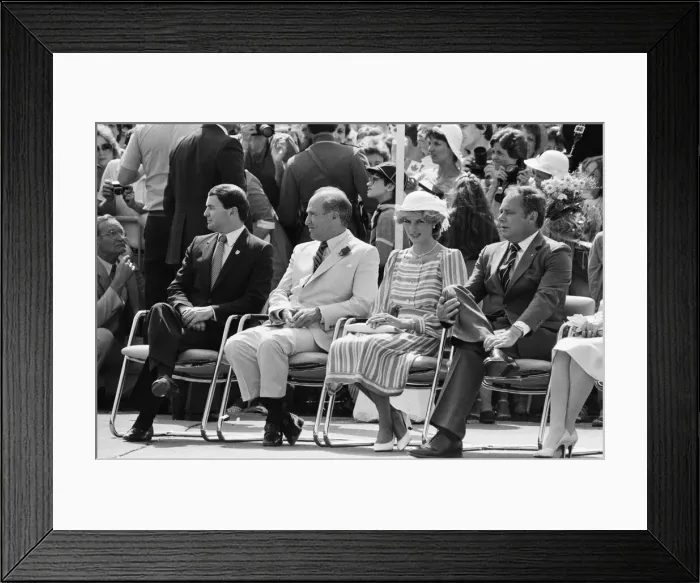 Framed Print : Diana, Princess of Wales in Ottawa, Canada, with Prime Minister Pierre Trudeau Framed Print : Diana, Princess of Wales in Ottawa, Canada, with Prime Minister Pierre Trudeau
