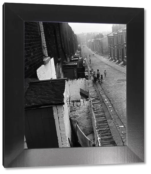 Slum housing, Ellison Street, Liverpool. 1962